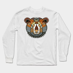 Bear in bearflag colors Long Sleeve T-Shirt